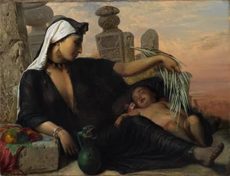 An Egyptian Fellah Woman with Her Child